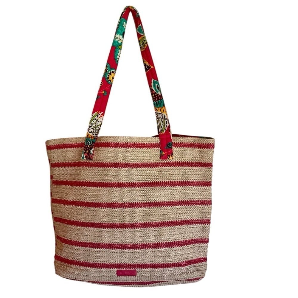 Vera Bradley Rumba Straw Beach Tote - Picture 3 of 6